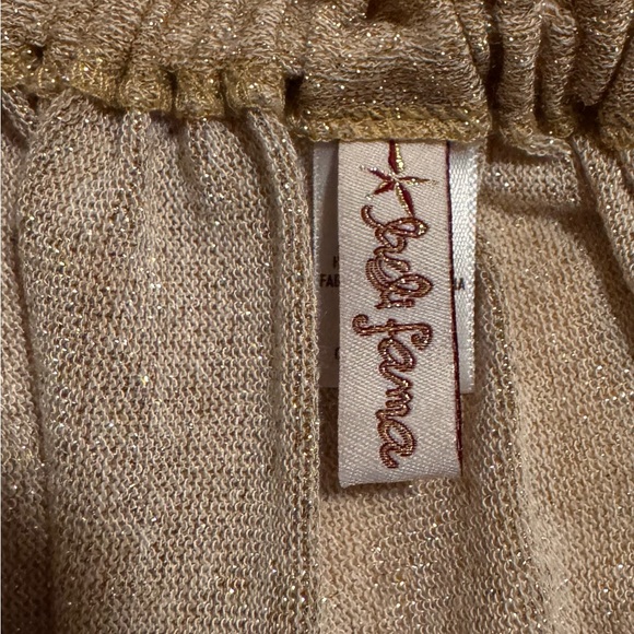 Gold Sparkly Off-Shoulder Ruffle Romper - Picture 4 of 6